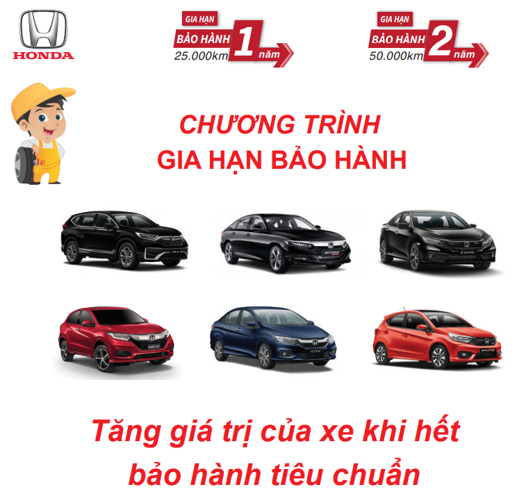 Gói gia hạn bảo hành cho xe Ô tô Honda- Lợi ích và thông tin chi tiết